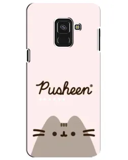 Чохол для Samsung Galaxy A8 Plus 2018 (A730F) з картинкою «Pusheen логотип» Чохол для Samsung Galaxy A8 Plus 2018 (A730F) з картинкою «Pusheen логотип»