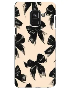 Чохол для Samsung Galaxy A8 Plus 2018 (A730F) з картинкою «Патерн чорні банти»