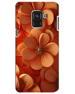 Чехол для Samsung Galaxy A8 Plus 2018 (A730F) с картинкой «Оранжевый макро цветок»