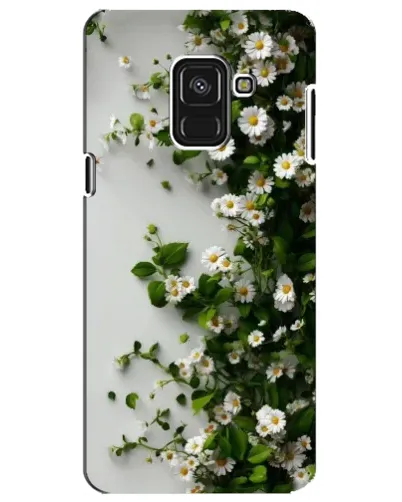Чехол для Samsung Galaxy A8 Plus 2018 (A730F) с картинкой «Ветка мелких белых цветов» Чехол для Samsung Galaxy A8 Plus 2018 (A730F) с картинкой «Ветка мелких белых цветов»