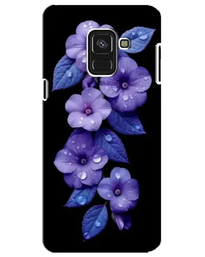Чехол для Samsung Galaxy A8 Plus 2018 (A730F) с картинкой «Фиолетовые цветы с росою» Чехол для Samsung Galaxy A8 Plus 2018 (A730F) с картинкой «Фиолетовые цветы с росою»