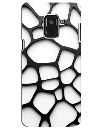 Чехол для Samsung Galaxy A8 Plus 2018 (A730F) с картинкой «Белая объемная сетка»