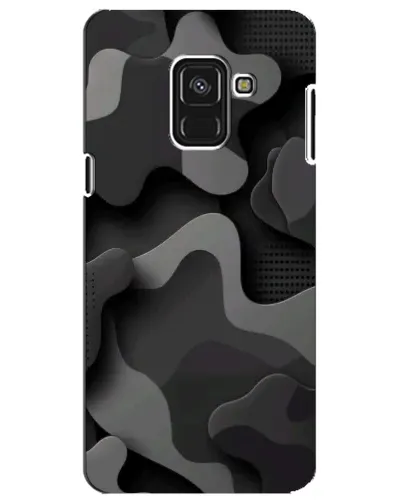 Чехол для Samsung Galaxy A8 Plus 2018 (A730F) с картинкой «Темный абстрактный камуфляж»