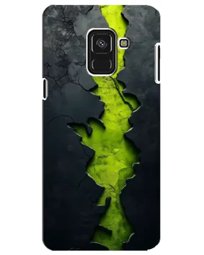 Чехол для Samsung Galaxy A8 Plus 2018 (A730F) с картинкой «Салатовый разлом скалы»