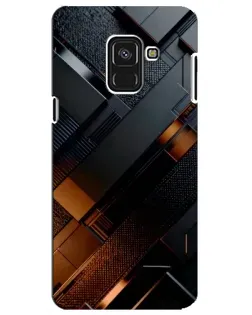 Чехол для Samsung Galaxy A8 Plus 2018 (A730F) с картинкой «Черные геометрические блоки» Чехол для Samsung Galaxy A8 Plus 2018 (A730F) с картинкой «Черные геометрические блоки»