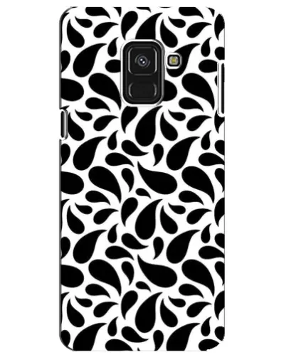 Чехол для Samsung Galaxy A8 Plus 2018 (A730F) с картинкой «Контрастные черные капли»