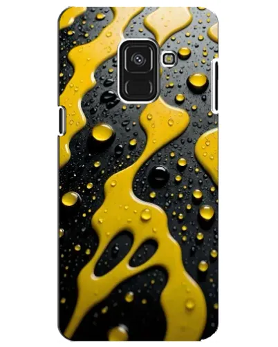Чехол для Samsung Galaxy A8 Plus 2018 (A730F) с картинкой «Жидкое желтое золото»