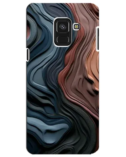 Чехол для Samsung Galaxy A8 Plus 2018 (A730F) с картинкой «Цветные волны каньона»