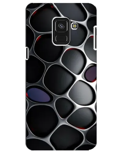 Чехол для Samsung Galaxy A8 Plus 2018 (A730F) с картинкой «Объемная темная решетка»