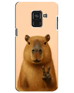 Чехол для Samsung Galaxy A8 Plus 2018 (A730F) с картинкой «Капибара виктория» Чехол для Samsung Galaxy A8 Plus 2018 (A730F) с картинкой «Капибара виктория»