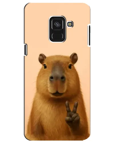 Чехол для Samsung Galaxy A8 Plus 2018 (A730F) с картинкой «Капибара виктория»