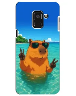 Чехол для Samsung Galaxy A8 Plus 2018 (A730F) с картинкой «Морская капибара» Чехол для Samsung Galaxy A8 Plus 2018 (A730F) с картинкой «Морская капибара»