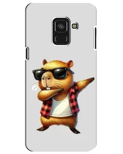Чехол для Samsung Galaxy A8 Plus 2018 (A730F) с картинкой «Капибара рэпер даб» Чехол для Samsung Galaxy A8 Plus 2018 (A730F) с картинкой «Капибара рэпер даб»