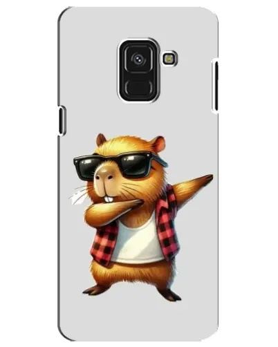 Чехол для Samsung Galaxy A8 Plus 2018 (A730F) с картинкой «Капибара рэпер даб»