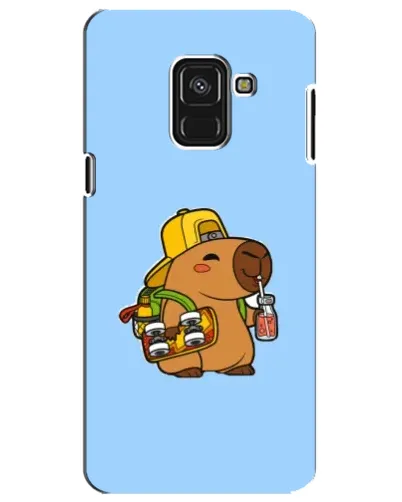 Чехол для Samsung Galaxy A8 Plus 2018 (A730F) с картинкой «Капибара на скейте»