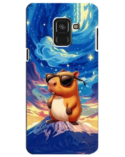 Чехол для Samsung Galaxy A8 Plus 2018 (A730F) с картинкой «Капибара Ван Гога»