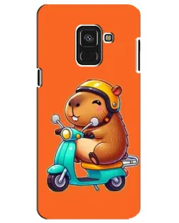 Чехол для Samsung Galaxy A8 Plus 2018 (A730F) с картинкой «Капибара на скутере» Чехол для Samsung Galaxy A8 Plus 2018 (A730F) с картинкой «Капибара на скутере»