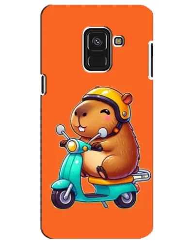 Чехол для Samsung Galaxy A8 Plus 2018 (A730F) с картинкой «Капибара на скутере»