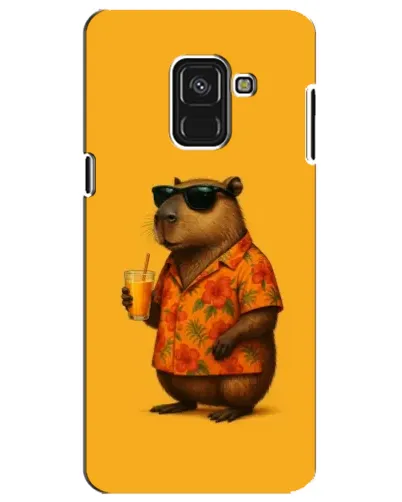 Чехол для Samsung Galaxy A8 Plus 2018 (A730F) с картинкой «Капибара на отдыхе»