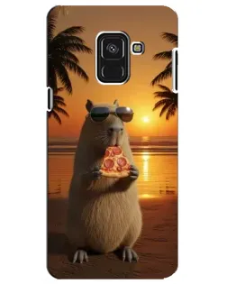 Чехол для Samsung Galaxy A8 Plus 2018 (A730F) с картинкой «Капибара с пиццей» Чехол для Samsung Galaxy A8 Plus 2018 (A730F) с картинкой «Капибара с пиццей»