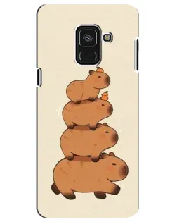 Чехол для Samsung Galaxy A8 Plus 2018 (A730F) с картинкой «Башня из капибар» Чехол для Samsung Galaxy A8 Plus 2018 (A730F) с картинкой «Башня из капибар»