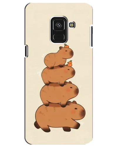 Чехол для Samsung Galaxy A8 Plus 2018 (A730F) с картинкой «Башня из капибар»