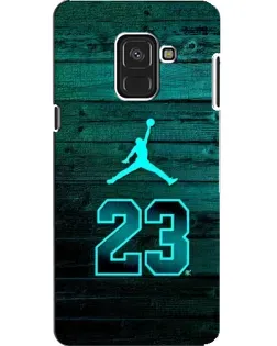Чехол для Samsung Galaxy A8 2018 (A530F) с картинкой «Jordan Cyan 23»