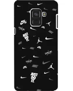 Чехол для Samsung Galaxy A8 2018 (A530F) с картинкой «Nike Black Pattern»