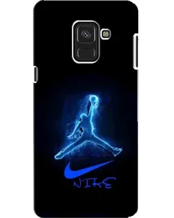 Чехол для Samsung Galaxy A8 2018 (A530F) с картинкой «Jordan Neon Blue»