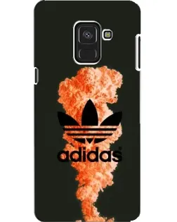 Чехол для Samsung Galaxy A8 2018 (A530F) с картинкой «Оранжевый дым Adidas»