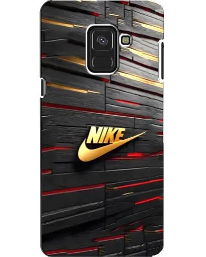 Чехол для Samsung Galaxy A8 2018 (A530F) с картинкой «Золотой Nike на металле»