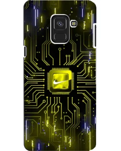 Чехол для Samsung Galaxy A8 2018 (A530F) с картинкой «Nike — золотая искра»