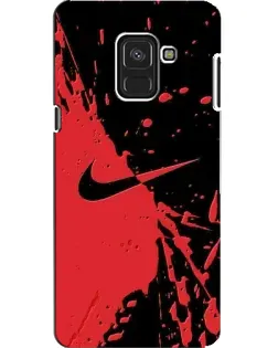 Чехол для Samsung Galaxy A8 2018 (A530F) с картинкой «Красные брызги Nike» Чехол для Samsung Galaxy A8 2018 (A530F) с картинкой «Красные брызги Nike»