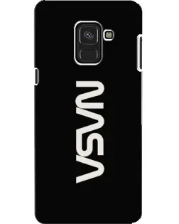 Чехол для Samsung Galaxy A8 2018 (A530F) с картинкой «NASA — вертикальный логотип»
