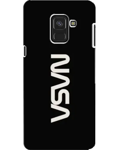 Чехол для Samsung Galaxy A8 2018 (A530F) с картинкой «NASA — вертикальный логотип»