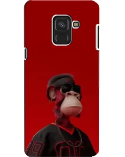 Чехол для Samsung Galaxy A8 2018 (A530F) с картинкой «Bored Ape в красном»