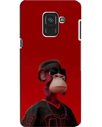 Чехол для Samsung Galaxy A8 2018 (A530F) с картинкой «Bored Ape в красном»