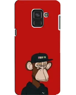 Чехол для Samsung Galaxy A8 2018 (A530F) с картинкой «Bored Ape — красный фон»