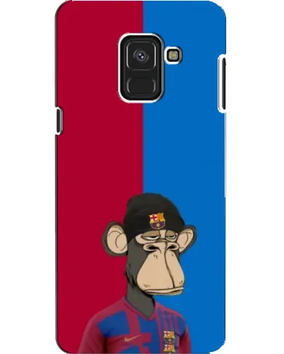 Чехол для Samsung Galaxy A8 2018 (A530F) с картинкой «Bored Ape — фанат Барсы»
