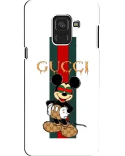 Чехол для Samsung Galaxy A8 2018 (A530F) с картинкой «Микки Маус Gucci — полосы»