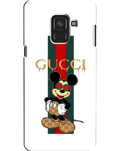 Чехол для Samsung Galaxy A8 2018 (A530F) с картинкой «Микки Маус Gucci — полосы»