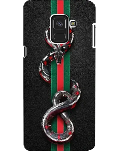 Чехол для Samsung Galaxy A8 2018 (A530F) с картинкой «Gucci — змея на полосе» Чехол для Samsung Galaxy A8 2018 (A530F) с картинкой «Gucci — змея на полосе»