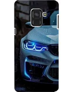 Чехол для Samsung Galaxy A8 2018 (A530F) с картинкой «Взгляд BMW с синими фарами»