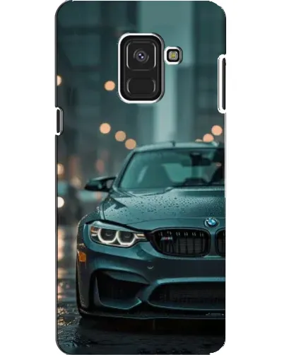 Чехол для Samsung Galaxy A8 2018 (A530F) с картинкой «BMW в огнях города»