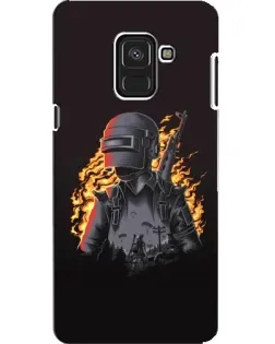 Чохол для Samsung Galaxy A8 2018 (A530F) з картинкою «PUBG — вогняний силует»