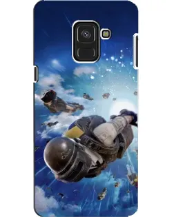 Чохол для Samsung Galaxy A8 2018 (A530F) з картинкою «Десант PUBG — стрибок»