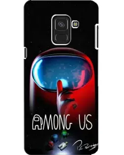 Чохол для Samsung Galaxy A8 2018 (A530F) з картинкою «Червоний імпостер — макро»