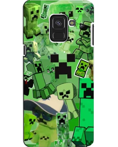 Чехол для Samsung Galaxy A8 2018 (A530F) с картинкой «Криперы Minecraft»