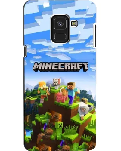 Чехол для Samsung Galaxy A8 2018 (A530F) с картинкой «Minecraft классический мир»