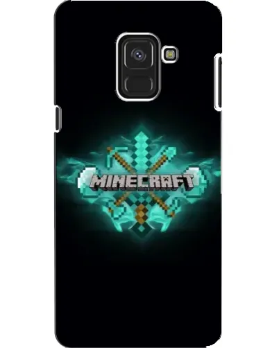 Чехол для Samsung Galaxy A8 2018 (A530F) с картинкой «Minecraft Diamond лого»
